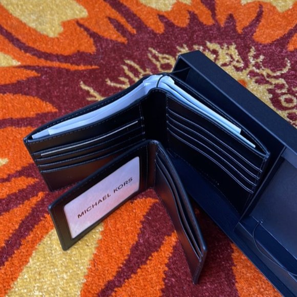 Michael Kors Men`s Gifting Bifold 3 in 1 Wallet Box Set Admiral Multi - Picture 9 of 14